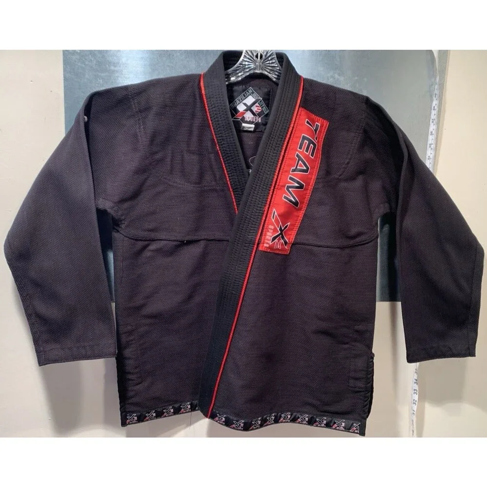 X Sports Brazilian Jiu Jitsu Embroidered Team Gi A1 100% Heavy Cotton